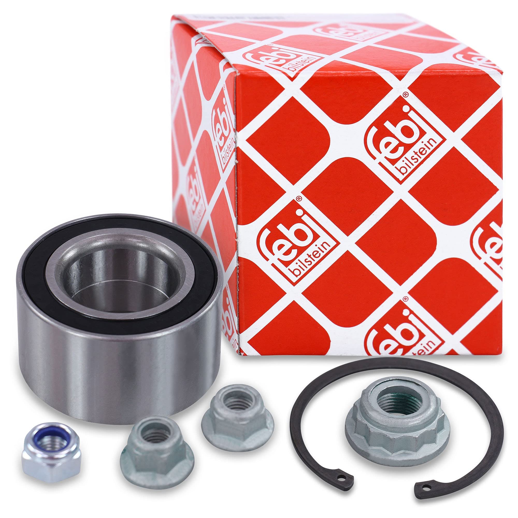 febi bilstein 14250 Wheel Bearing Kit with axle nut, nuts and circlip, pack of one