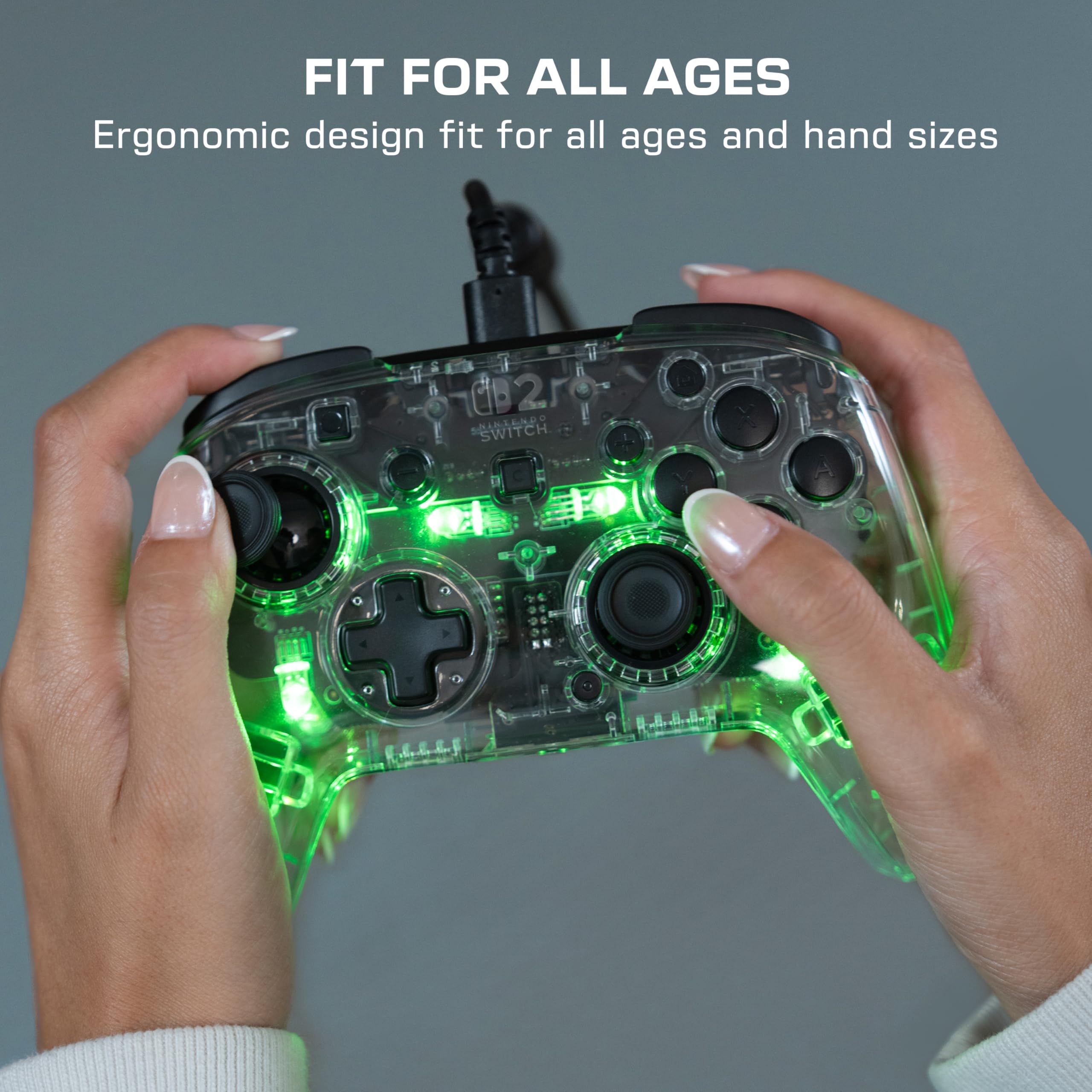 Turtle Beach Afterglow Transparent Kabelgebundener RGB-Gaming-Controller Offiziell lizenziert für Nintendo Switch 2 6