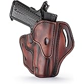 1791 GunLeather Holster, Right Hand OWB Leather Gun Holster Compatible with Sig Sauer P226, P220, P229, 1911 with Rails, HK VP9, Beretta 92FS