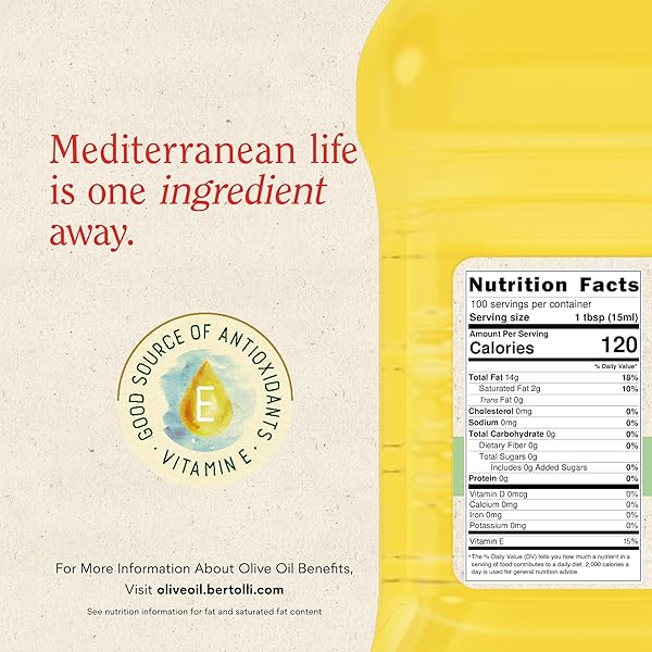 BERTOLLI EXTRA LIGHT TASTING OLIVE OIL, 51-OUNCE BOTTLE