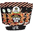IRVINS Lite Hot Boom Spicy Salted Egg Salmon Skin Chips Crisps | No MSG | Premium Hand Cooked | High Protein | Keto-Certified | 2.5 oz (Pack of 3)