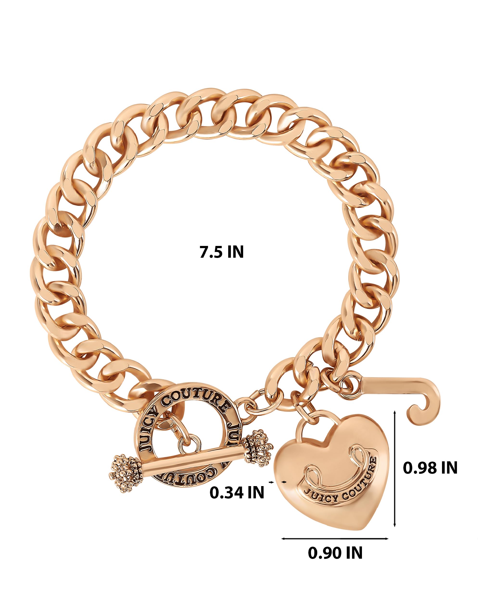 Juicy Couture Bracelet for Women Toggle Closure 7.5