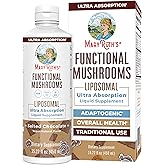 MaryRuth Organics Mushroom, Mushroom Supplement, Mushroom Liquid Vitamin, Reishi Mushroom Supplement for Immune Support, Turkey Tail Vitamin for Stress Relief, Vegan, Non-GMO, Gluten Free, 15.22 Fl Oz