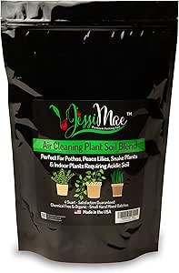 Pothos Air Cleaning Plant Soil - Organic pH Balanced Potting Soil for Peace Lily, Snake Plant, Parlor Palm, and Indoor House-Plants Requiring Well-Draining Slightly Acidic Potting Mix (4 Quarts)