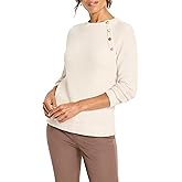 NIC+Zoe Womens Soft Thermal Button Top