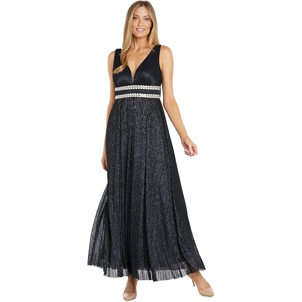 Amazon.com: TRIXXI Womens Fit + Flare Maxi Dress Navy Glitter Sleeveless  Sweetheart Neckline Formal Polka Dot Juniors 1 : Clothing, Shoes & Jewelry