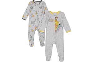 Disney Winnie the Pooh Lion King Monsters Inc. Pixar Toy Story Baby 2 Pack Sleep N' Play Coveralls Newborn to Toddler