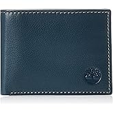 Timberland Men's Blix Slimfold Leather Wallet, Navy, One Size