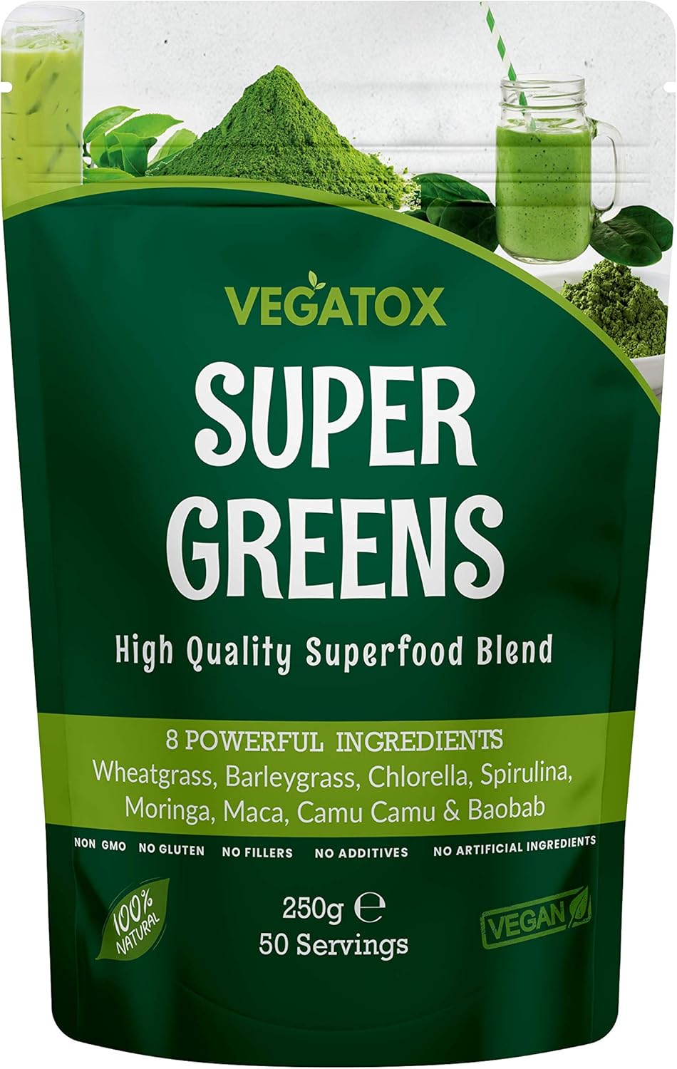 Super Greens Powder 250g Ultimate Immune Support Top Superfoods for Immunity, Energy and