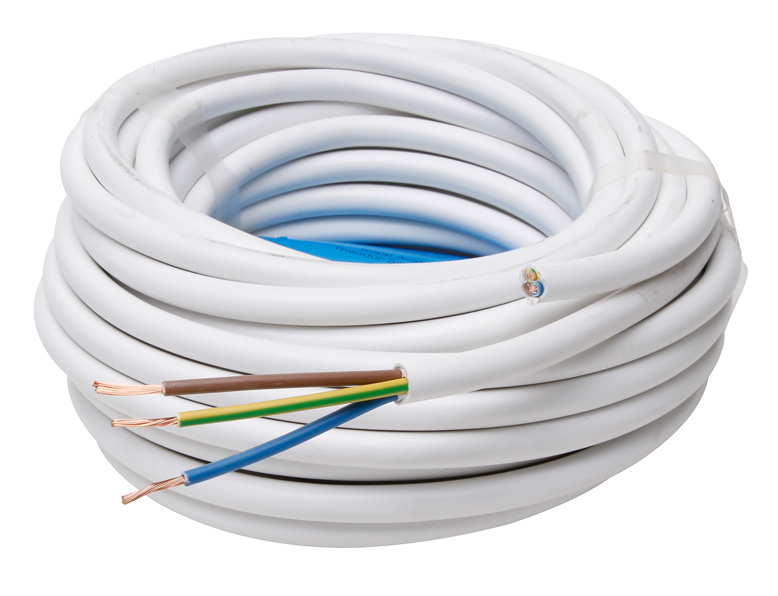 Kopp 151825002 hose line H05 VV-F 3G, 1.5 mm², 25 m, white