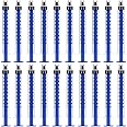 Blue 100 Pcs 1ml 1cc Pipette Syringe with Luer Slip Tip No Needle Pipette for Pets Oral, Refilling, Oil or Glue Applicator, M