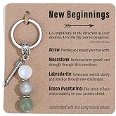 Quietsun Keychain Cute Women Gifts-New Beginnings/Birthday Gifts for Best Friends/Families/Coworkers