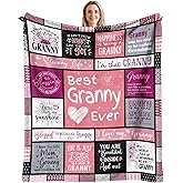 Vepvlahu Granny Gift Blanket, Gifts for Granny, Granny Gifts from Grandchildren Grandkids, Best Granny Birthday Gifts, Grandma Gift Ideas, Best Granny Ever Throw Blanket 60"X50"