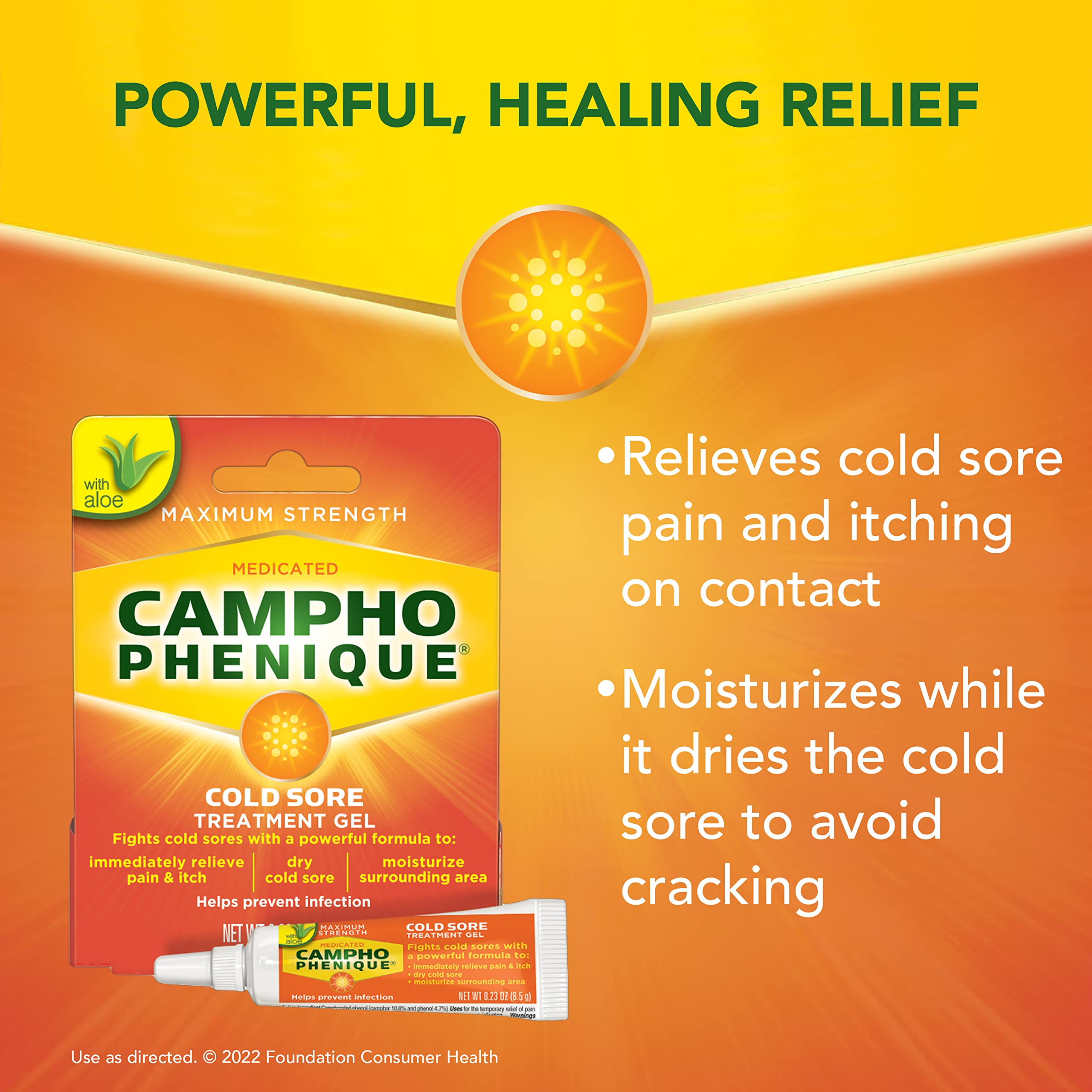 Campho-Phenique Cold Sore Treatment 0.23 Oz and Blistex Medicated Lip Balm 0.15 Ounce 3 Count for Instant Pain Relief, Promotes Healing, Prevents Infection, Dryness and Chapping