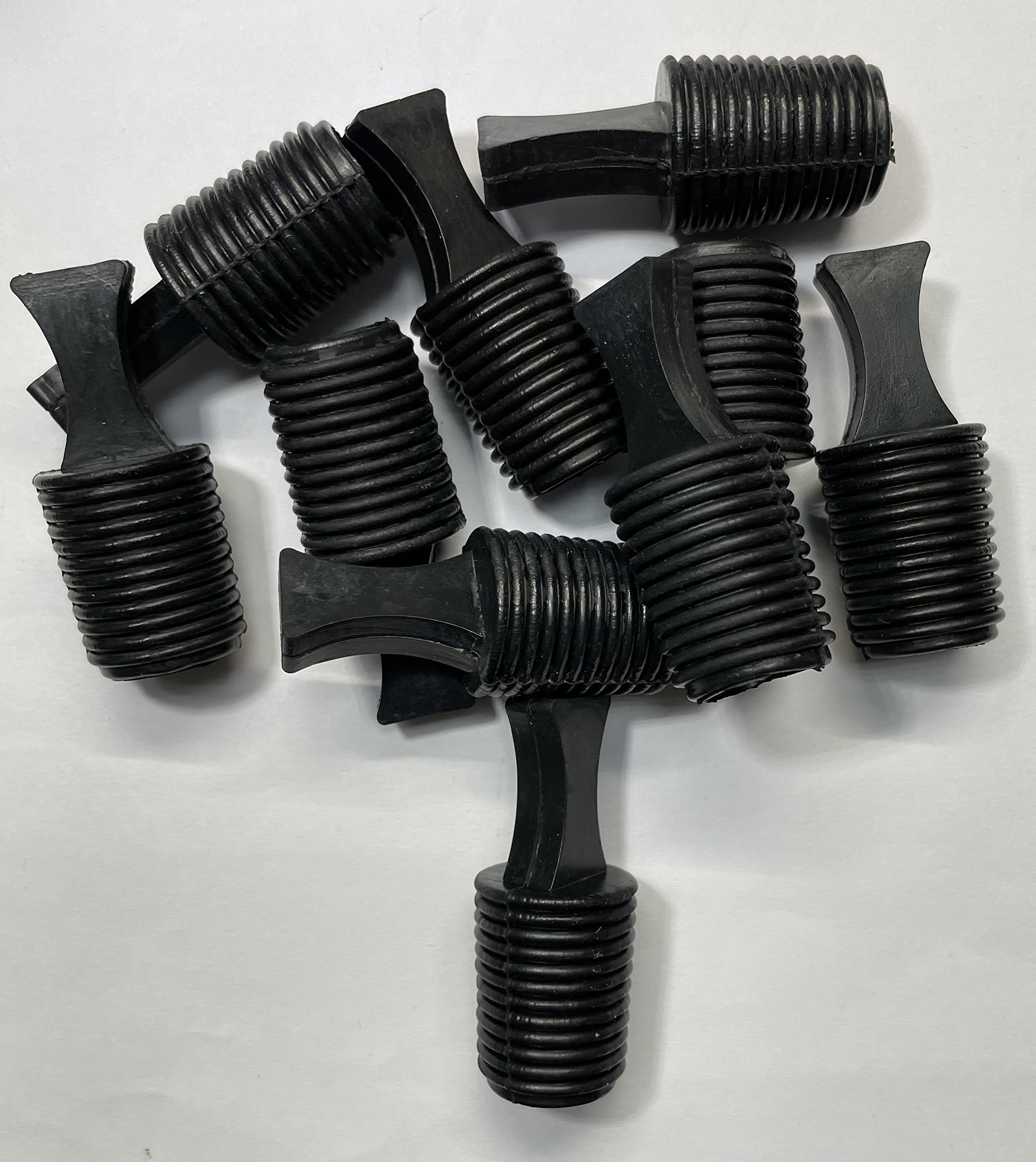 dexierp Protection Force Ribbed Tapered Insert Plug Stopper For 23/32" 3/4" 25/32" 18-20mm ID Hole Thread Tube Bottle Openning (Pack of 10) Reusable Rubber — image 1