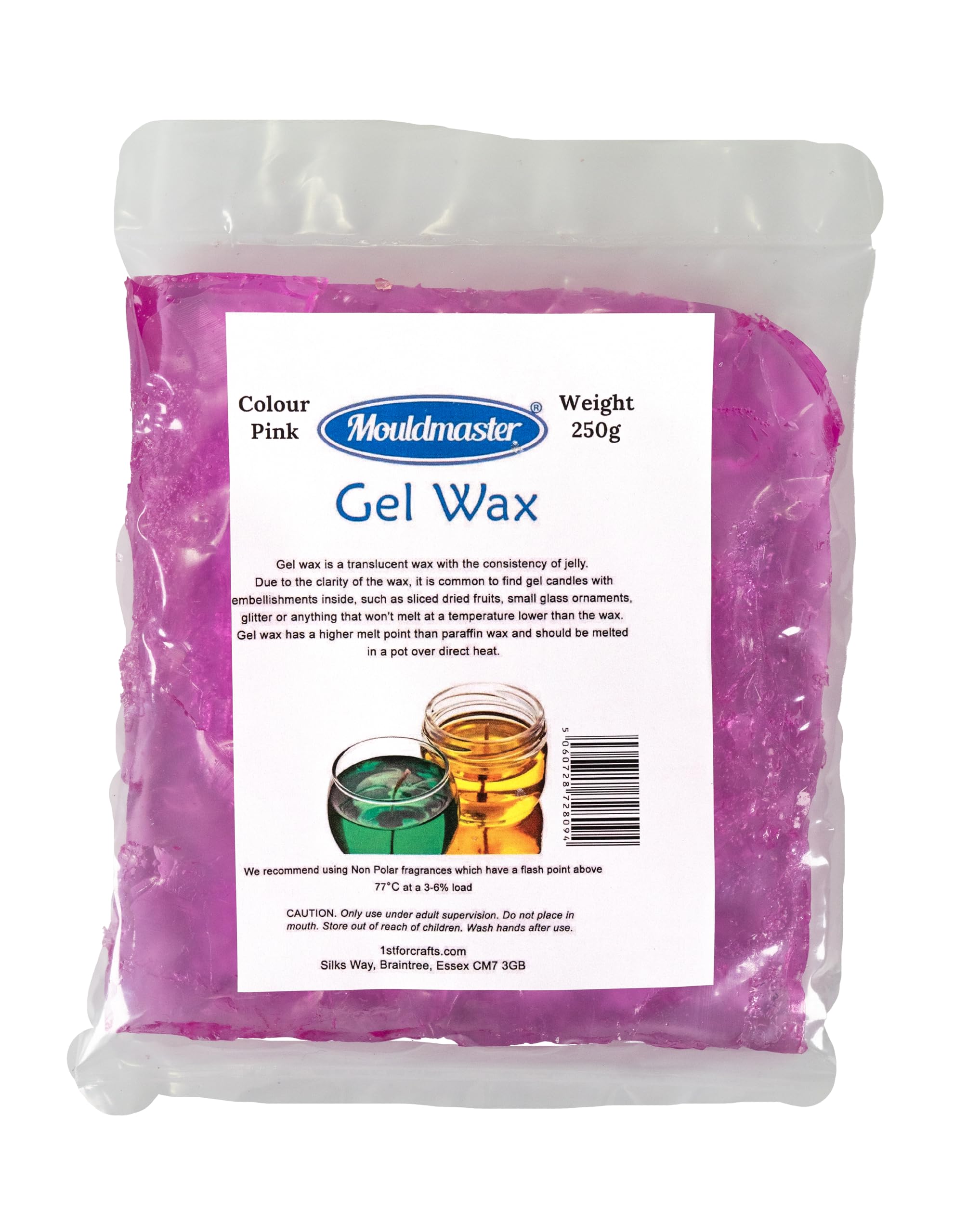 Mouldmaster 250 g Candle Making Gel Wax Pink