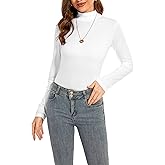CONPEN Womens Long Sleeve Mock Turtleneck Base Layer Slim Fit Underscrub Shirt