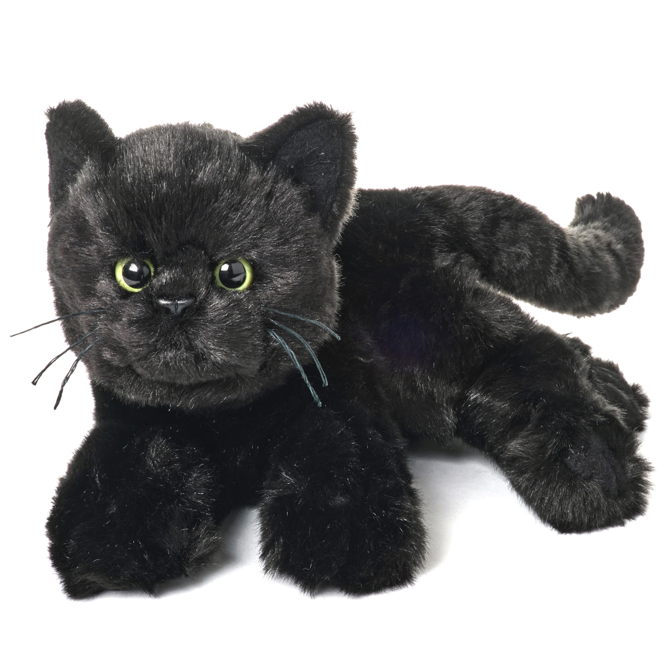 Photo 1 of Bearington Collection Jinx 15-Inch Cat Plush Toy - Realistic Black Stuffed Animal for Kids