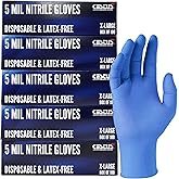 Cestus 5 Mil Nitrile Gloves Disposable Latex Free, Chemical Resistant, Mechanic, Food Prep, Tattoo, Cleaning, Bulk