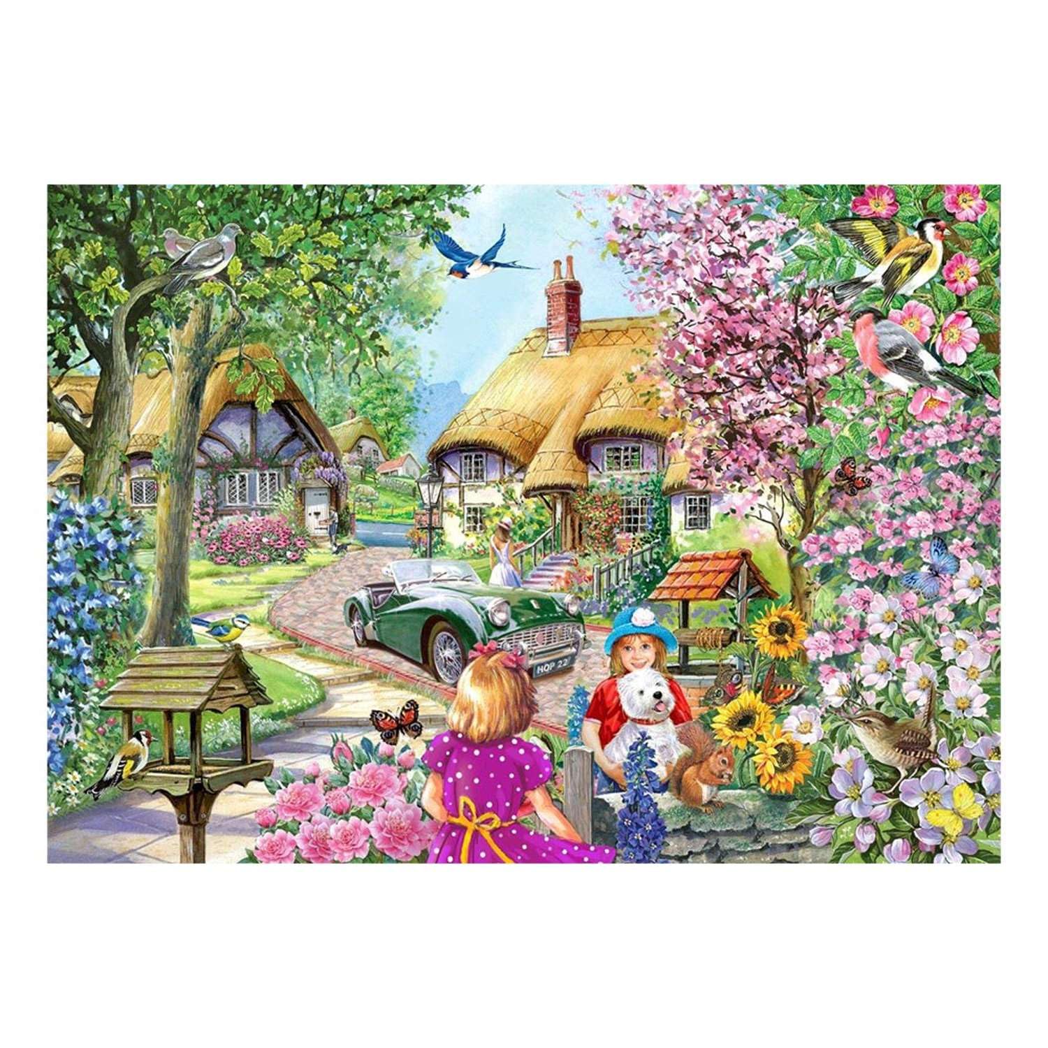 The House of Puzzles - Best Friends Jigsaw - Big 500 Piece Jigsaws For Adults, Extra Large Pieces, Artist Illustrated, Scenic Landscape, Deluxe Puzzle Gifts