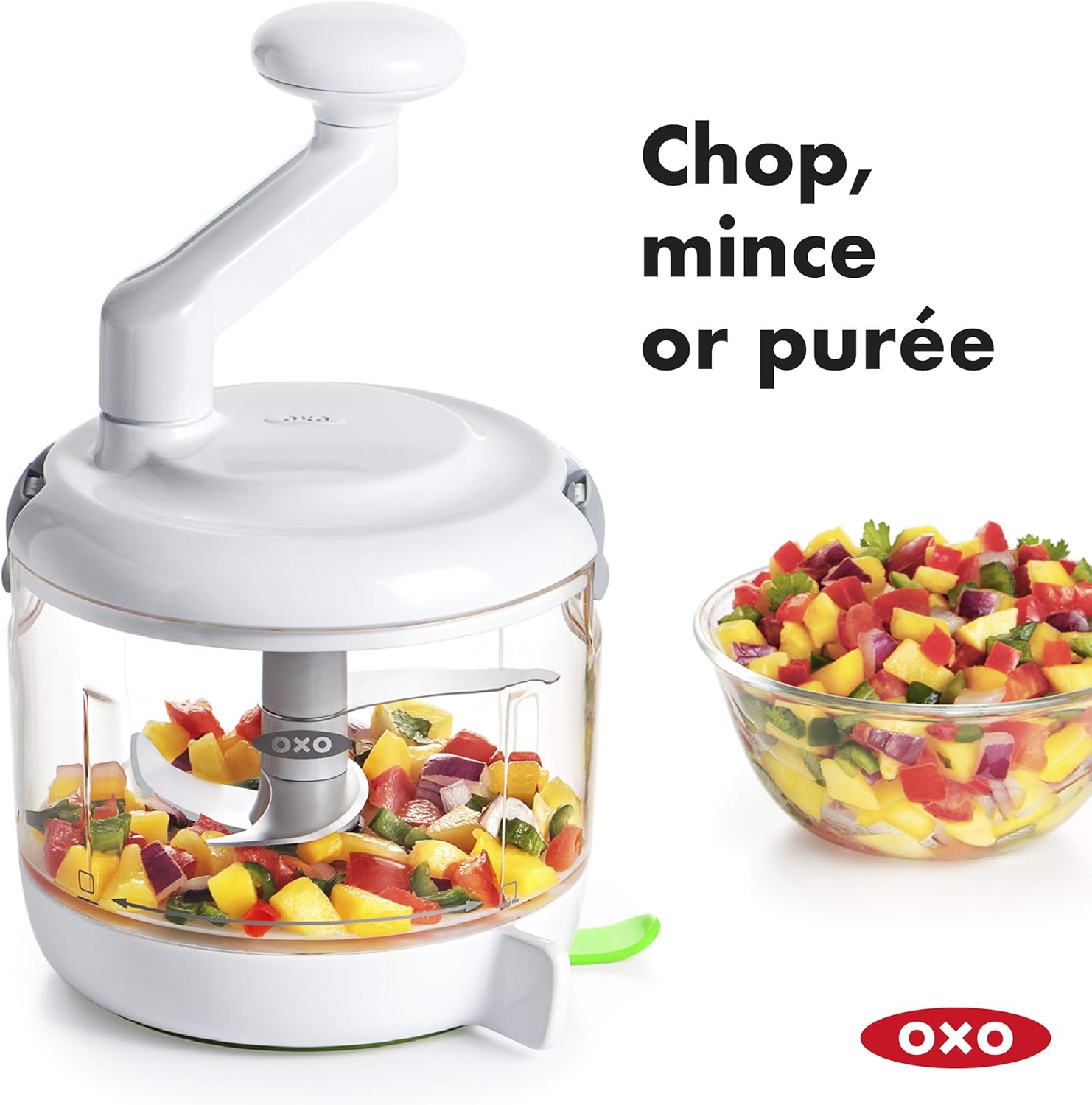 Amazon Oxo みじん切り器 ハンドル式 手動 フード チョッパー 3枚刃 食洗機 可 みじん切り器 チョッパー オンライン通販
