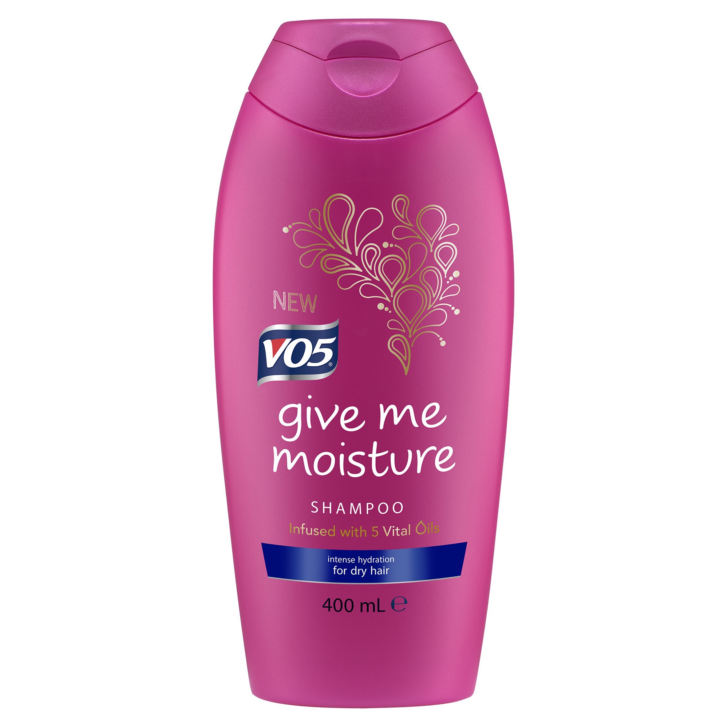 VO5 Give Me Moisture Shampoo Infused with 5 Vital Oils for All Hair Types and Colours, 250ml