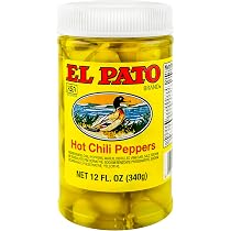 Amazon.com : El Pato Hot Chili Peppers 12oz Pickled Yellow Chili ...