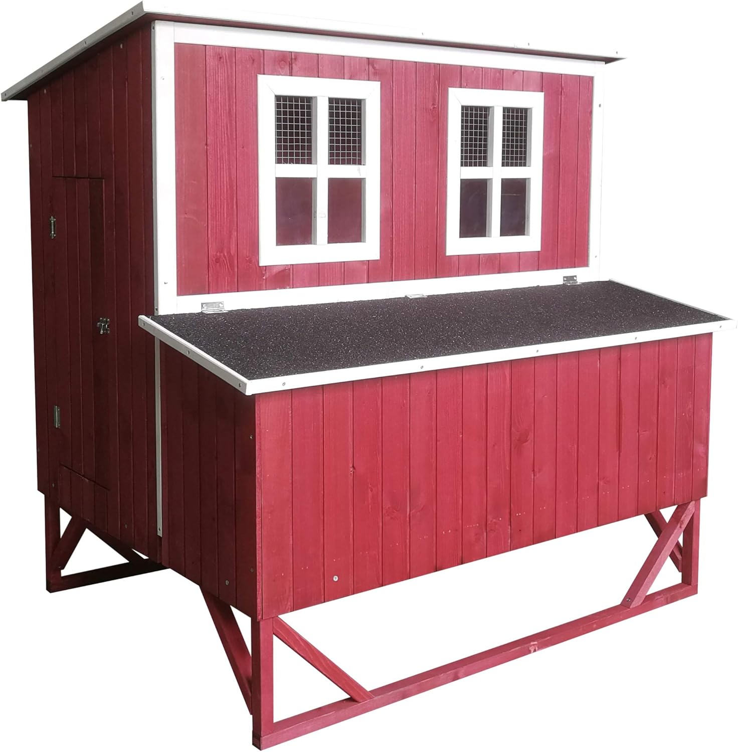 Omitree Large Wood Backyard Chicken Coop Hen House 48