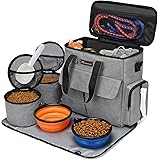 Modoker Dog Travel Bag, Weekend Pet Travel Set for Dog and Cat, Airline Approved Tote Organizer with Multi-Function Pockets, 