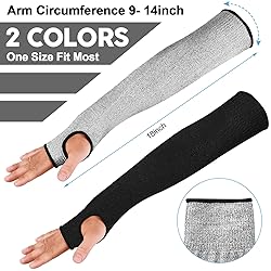 JaGely 4 Pairs Level 5 Cut Resistant Sleeves with
