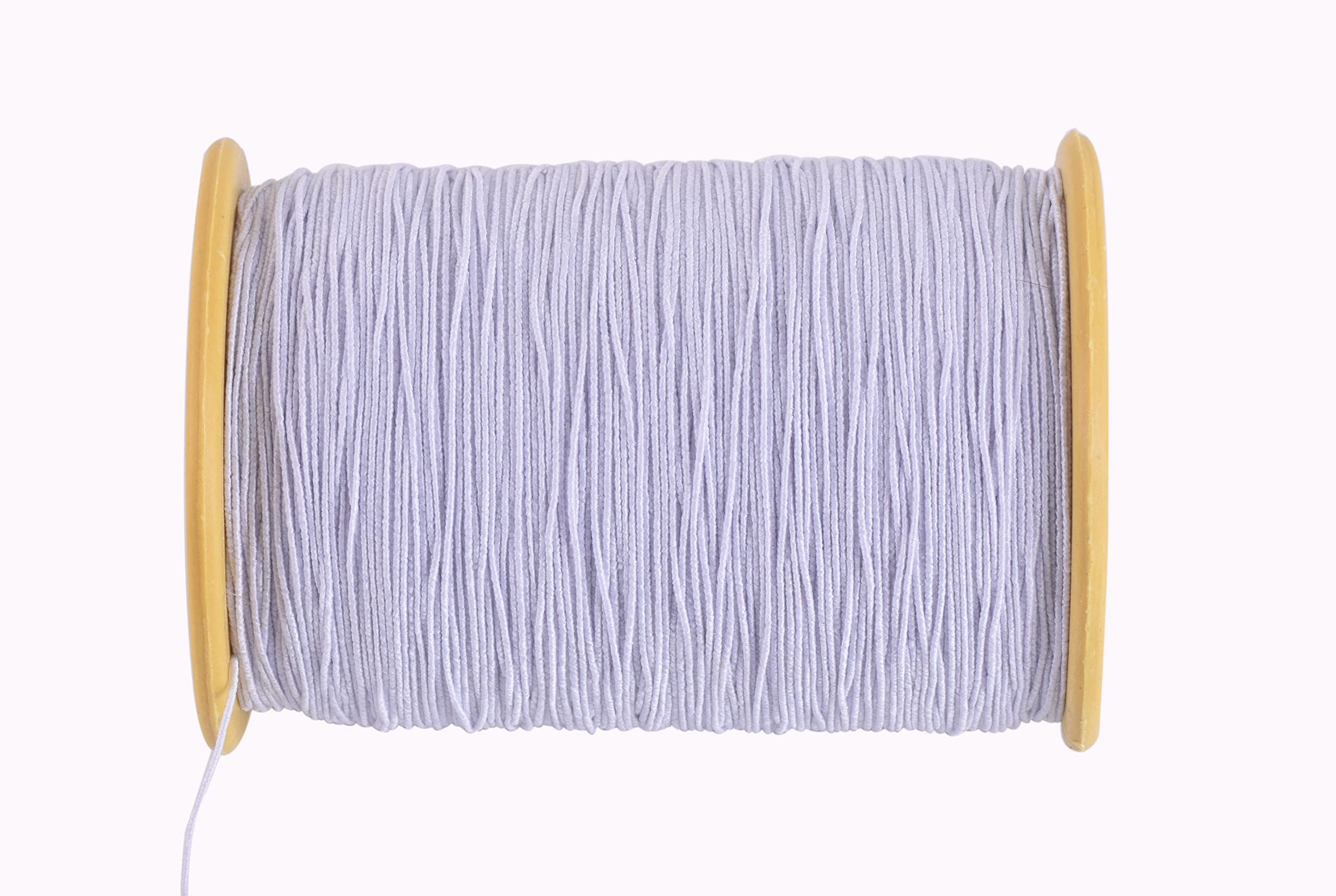 KONMAY Elastic Sewing Thread for Sewing Machine, 1100 Yards 0.5mm Black&White Elastic Sewing Thread for Shirring, Smocking, Gathering, Stretchy Strings for Bracelets