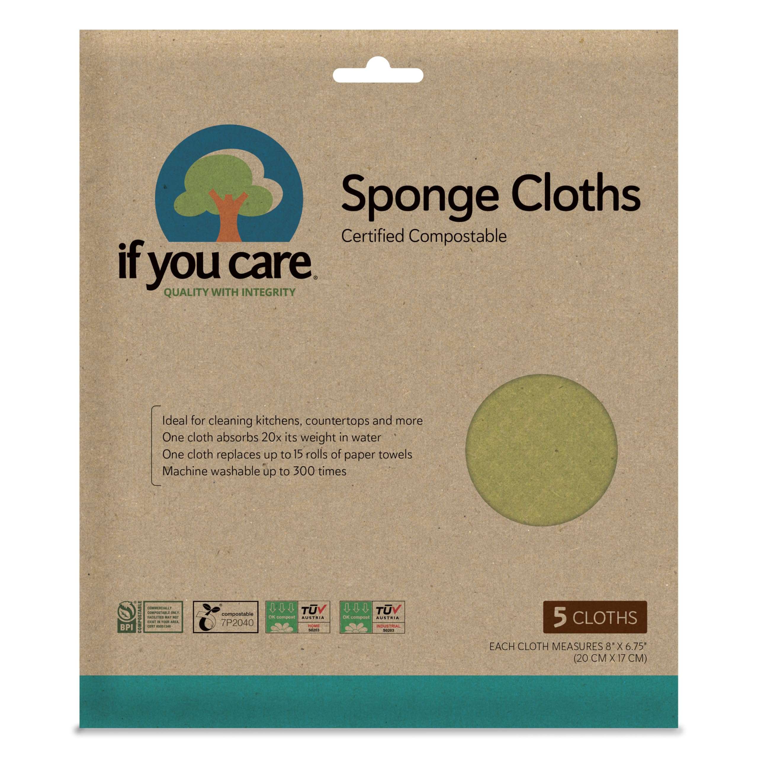 If You Care Sponge Cloths (single pack of 5 cloths)