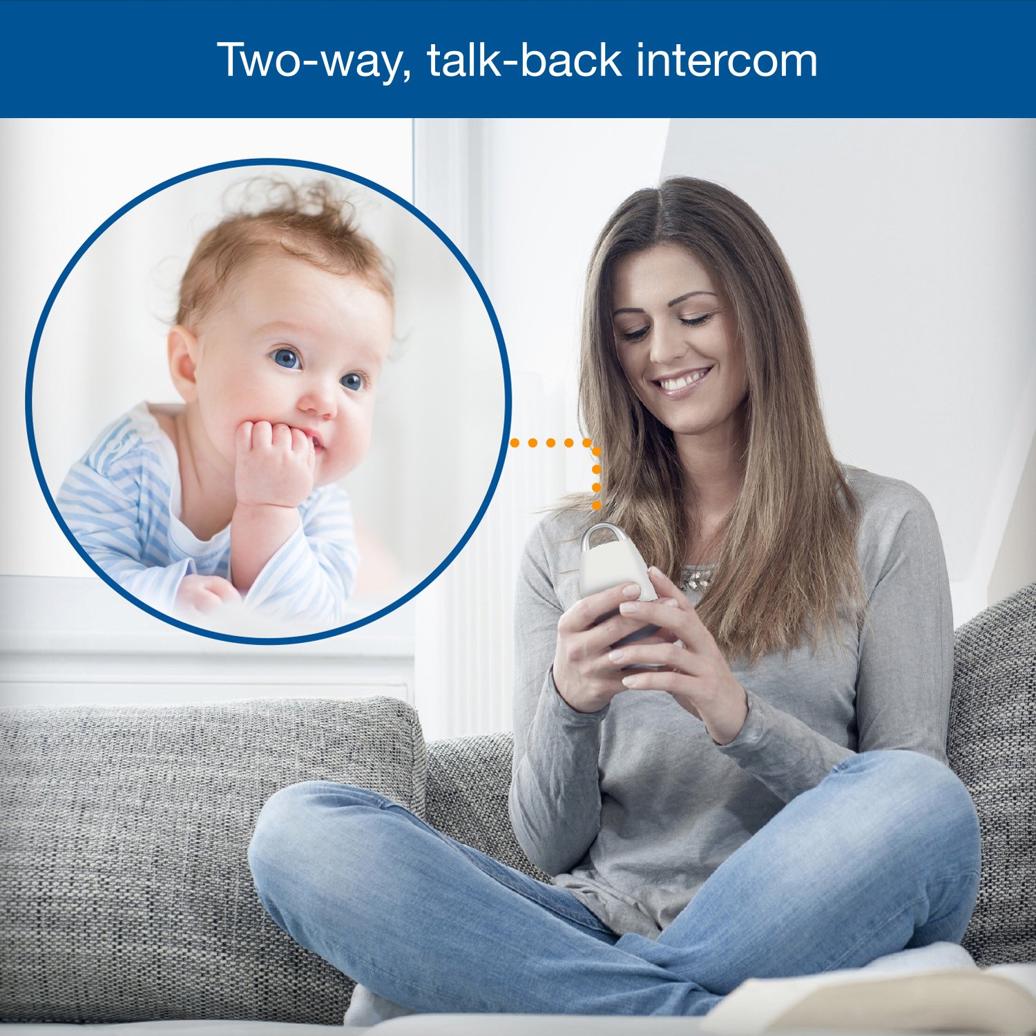 audio baby monitor with two child units