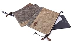 Gootium Waxed Canvas Zip Pouch Set - Zippered