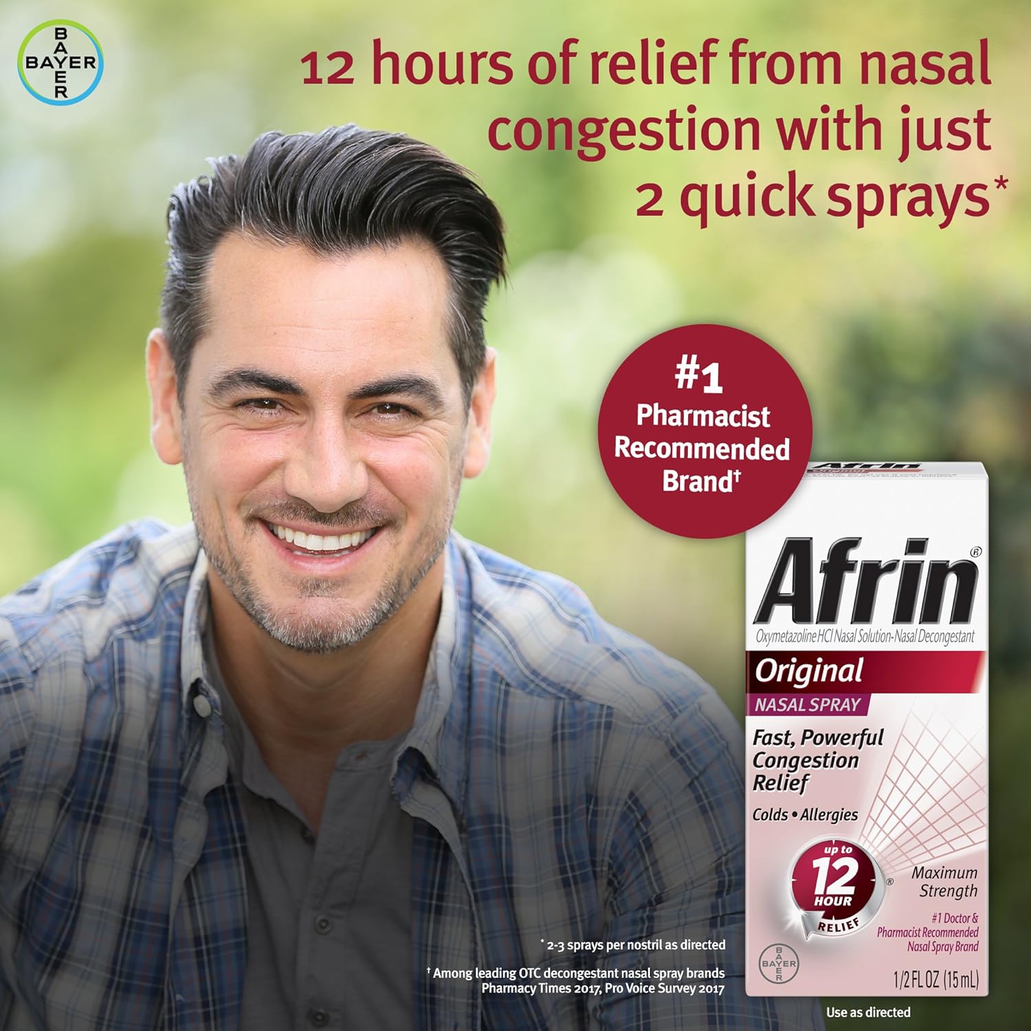 Afrin Original Spray, 0.5 Ounce: Health & Personal Care