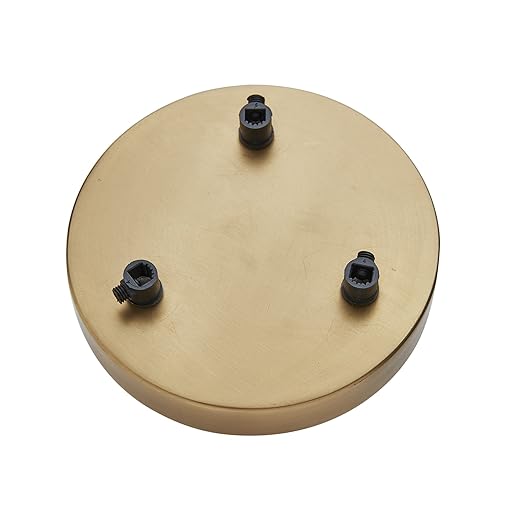 Vintage Lighting Metal Ceiling Rose Three Outlet Antique Brass