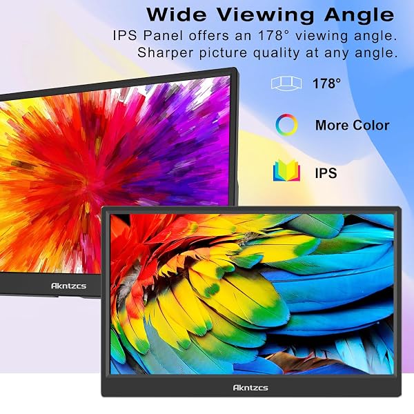 AKNTZCS PORTABLE MONITOR – 14″ FHD 1920X1200P USBC PORTABLE TOUCHSCREEN IPS DISPLAY, USB TYPE-C HDMI HDR EXTERNAL MONITOR FOR LAPTOP/PC/MAC/PHONE/XBOX, BUILT-IN KICKSTAND & SPEAKERS