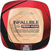 L'Oreal Paris Makeup Infallible Fresh Wear Foundation in a Powder, Up to 24H Wear, Waterproof, Beige Sand, 0.31 oz.
