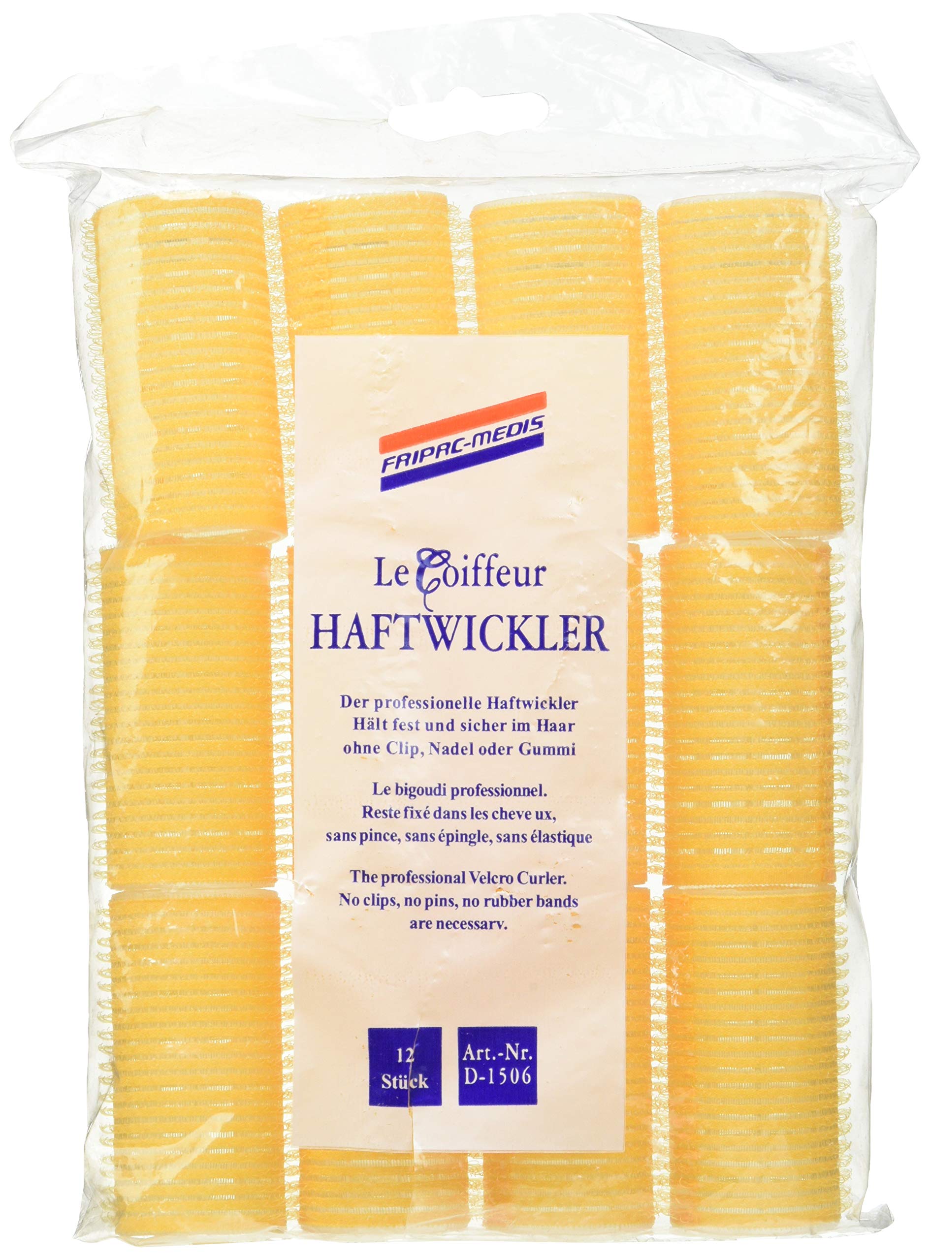 Fripac-Medis Le Coiffeur Adhesion Curler 32 mm, Yellow - Pack of 12