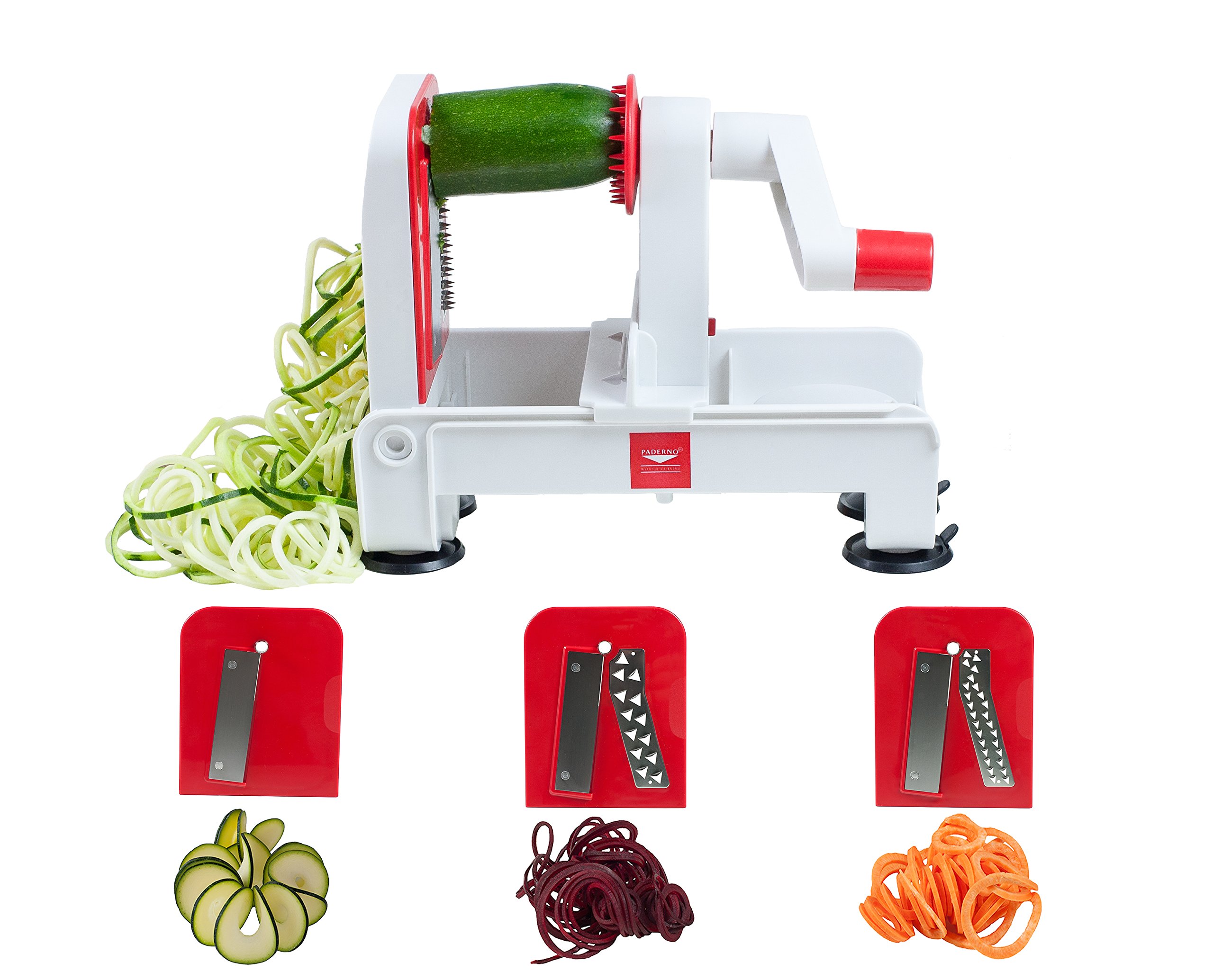 Paderno World Cuisine 3Blade Folding Vegetable Slicer / Spiralizer Pro