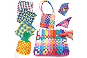 MORWANT DIY Weaving Loom Craft Kit for Kids Adults – Easy Beginner Friendly – 7" Loom with Rainbow Loops to Make 6 Potholders – Ideal Birthday Gift for Girls Ages 6–12