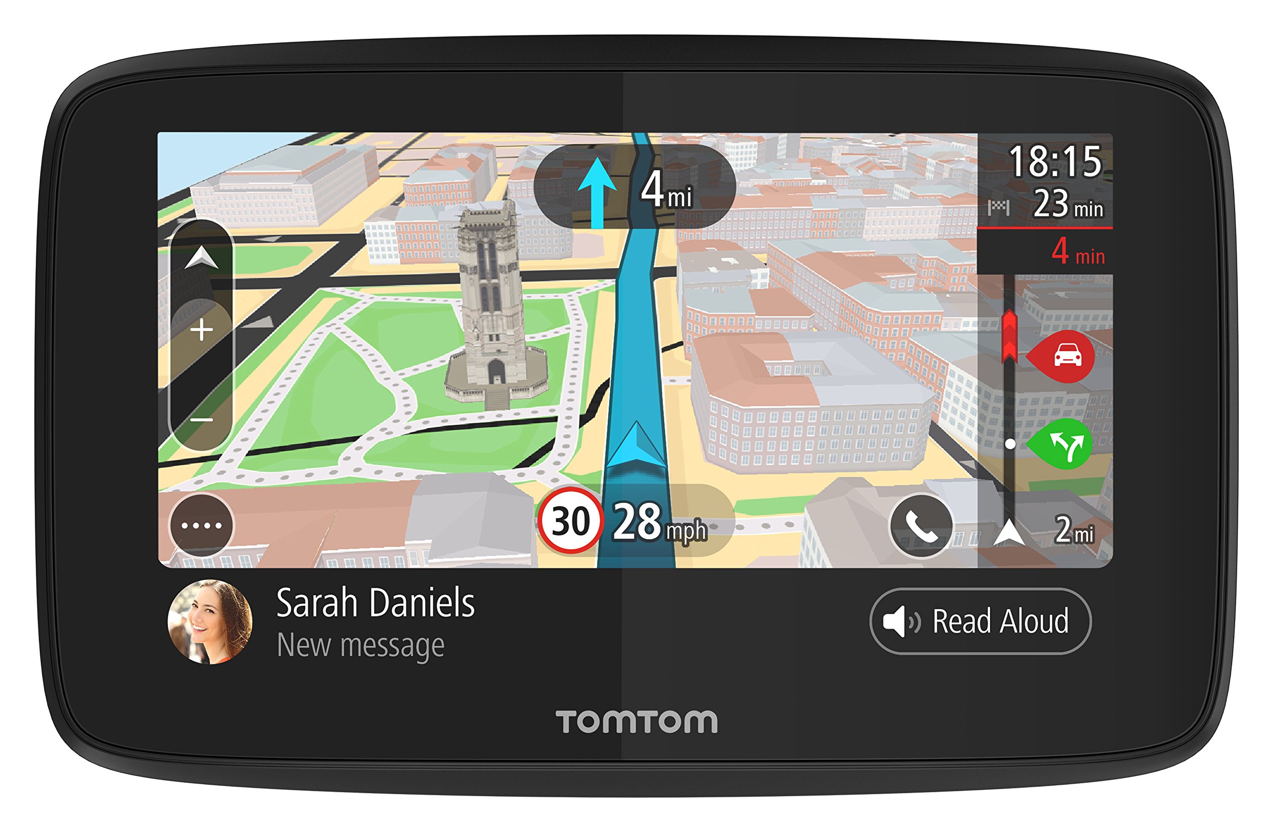 TomTom Car Sat Nav GO 520, 5 Inch with Handsfree Calling, Siri, Google Now, Updates via WiFi