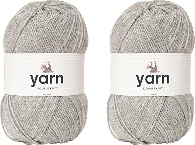 Korbond DK Light Silver Grey Yarn 200g Acrylic Double Knit 870m