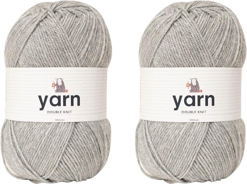 Korbond DK Light Silver Grey Yarn 200g Acrylic Double Knit 870m