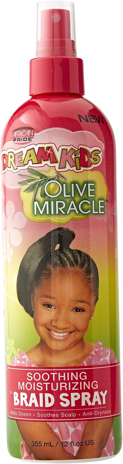 African Pride Dream Kids Olive Miracle Braid Spray 355ml Moisturizing Scalp
