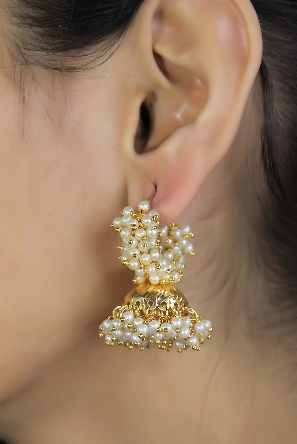 much more white pearl beads made earrings for women jewelry