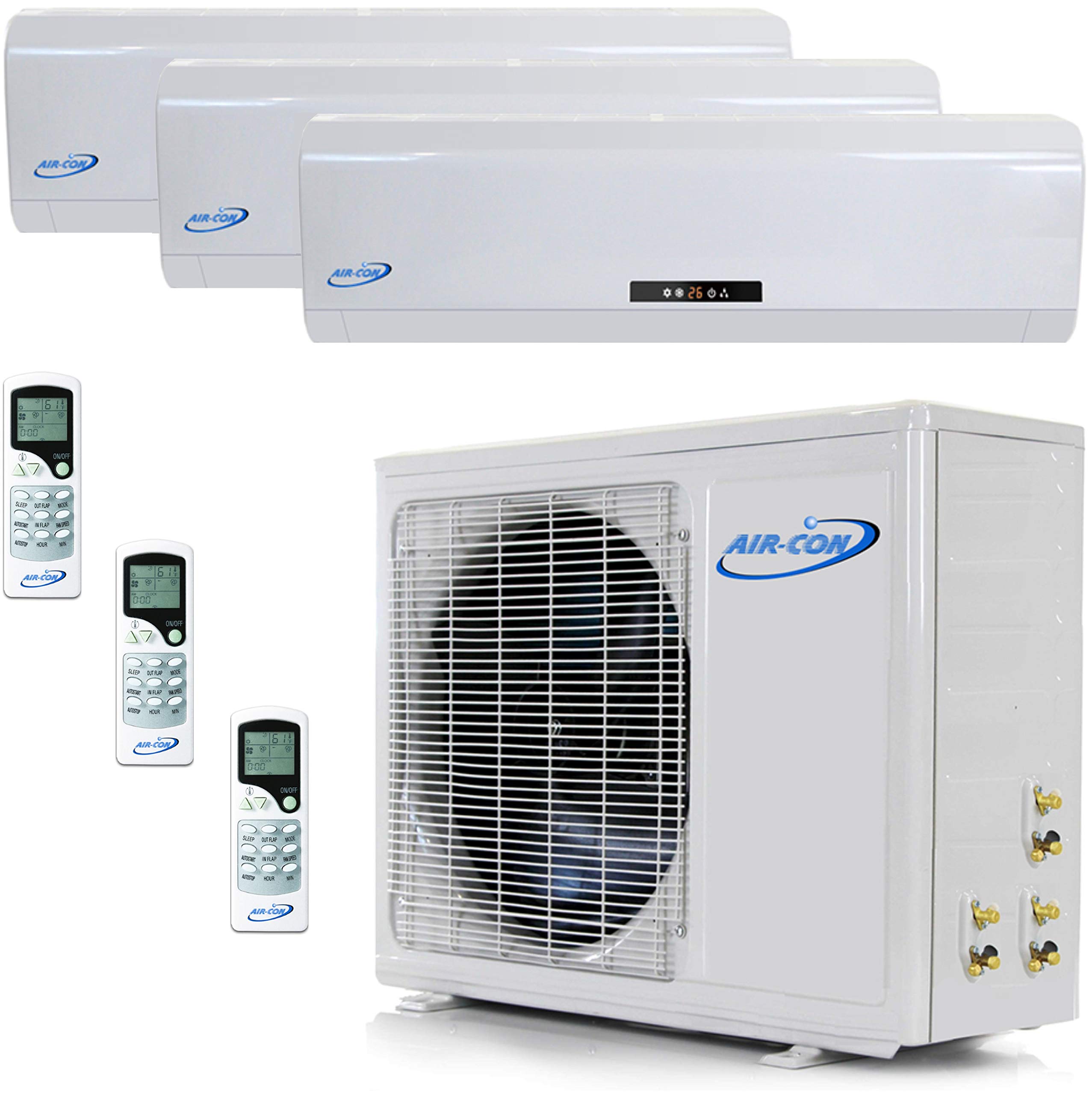 3 Zone Mini Split - 9000 + 9000 + 12000 - Ductless