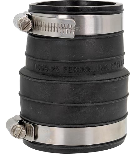 Fernco P1059-22 2-Inch by 2-Inch Rubber Flexible Coupling Repair