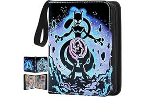 EACARD 9 Pocket Card Binder Cards Holder, Waterproof Trading Binders Fits 900 Cards Collection Albums with 50 Removable Sleeves, Portable Card Games Display Storage Cases