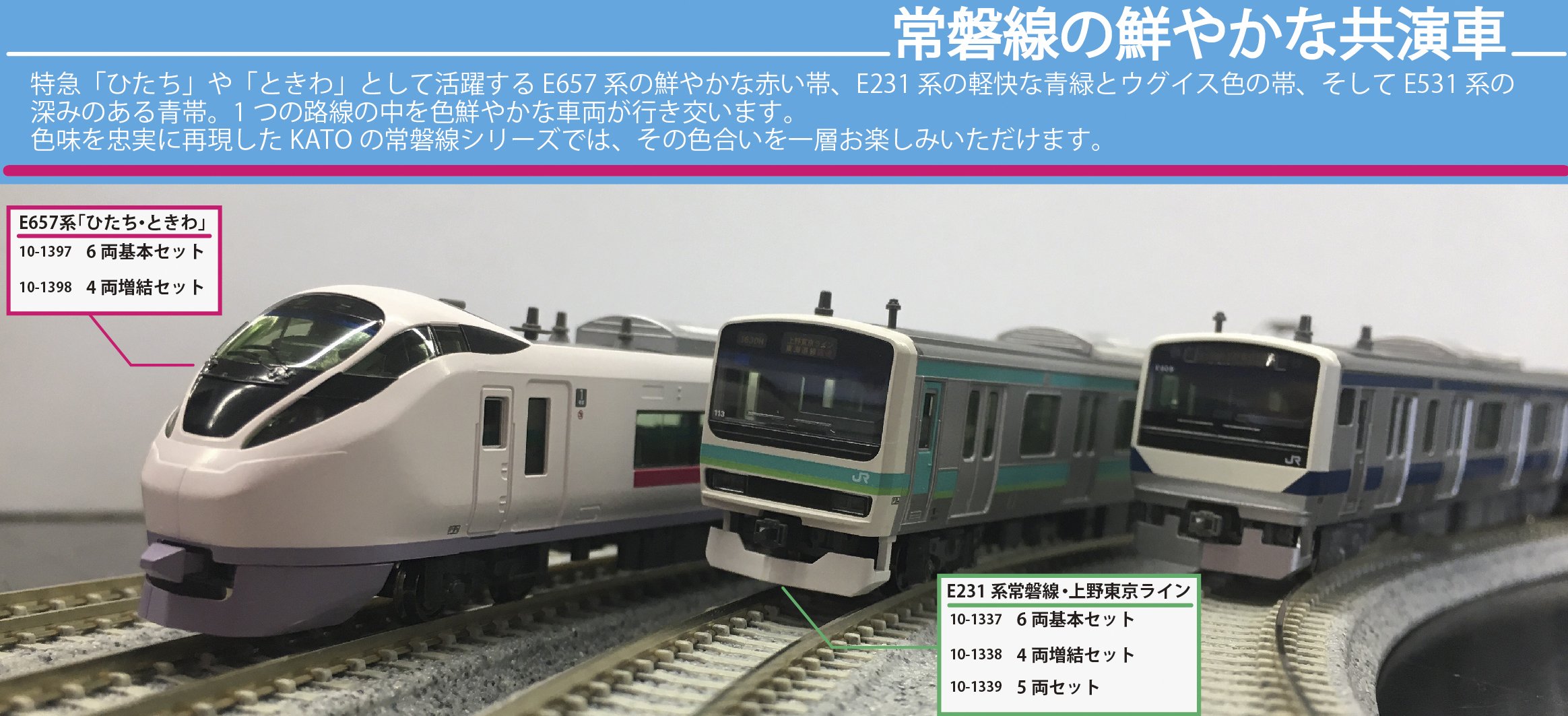 Kato N Gauge E531 System Joban Line Ueno Tokyo Line Hematopoiesis A 4 Car Set 10 Ebay